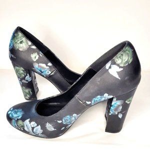 Penny Loves Kenny Floral Block Chunky Heels Size 8